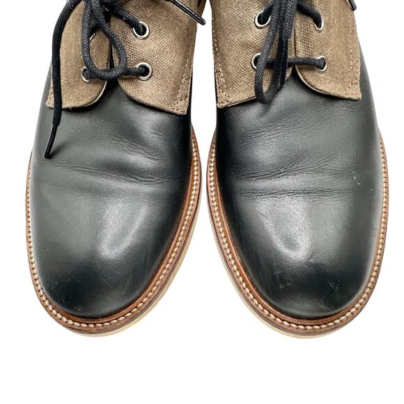 Lacoste | Men | Sherbrooke Leather Canvas Mixed Media Dress Oxford Shoes | Sz 8 - Picture 8 of 13